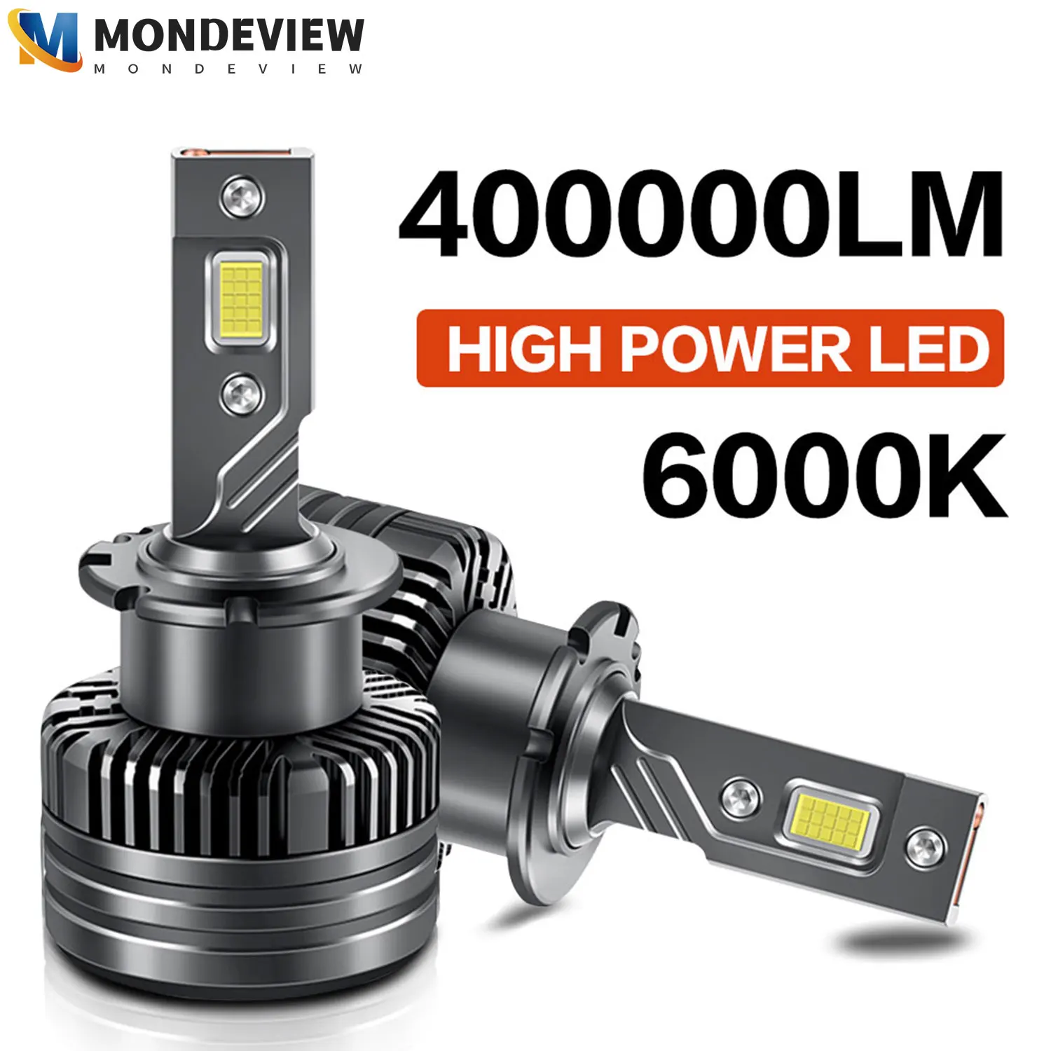 MONDEVIEW 2pcs D1S D2S D3S D4SLED car headlights 400000LM high brightness 1300W high-power car running lights