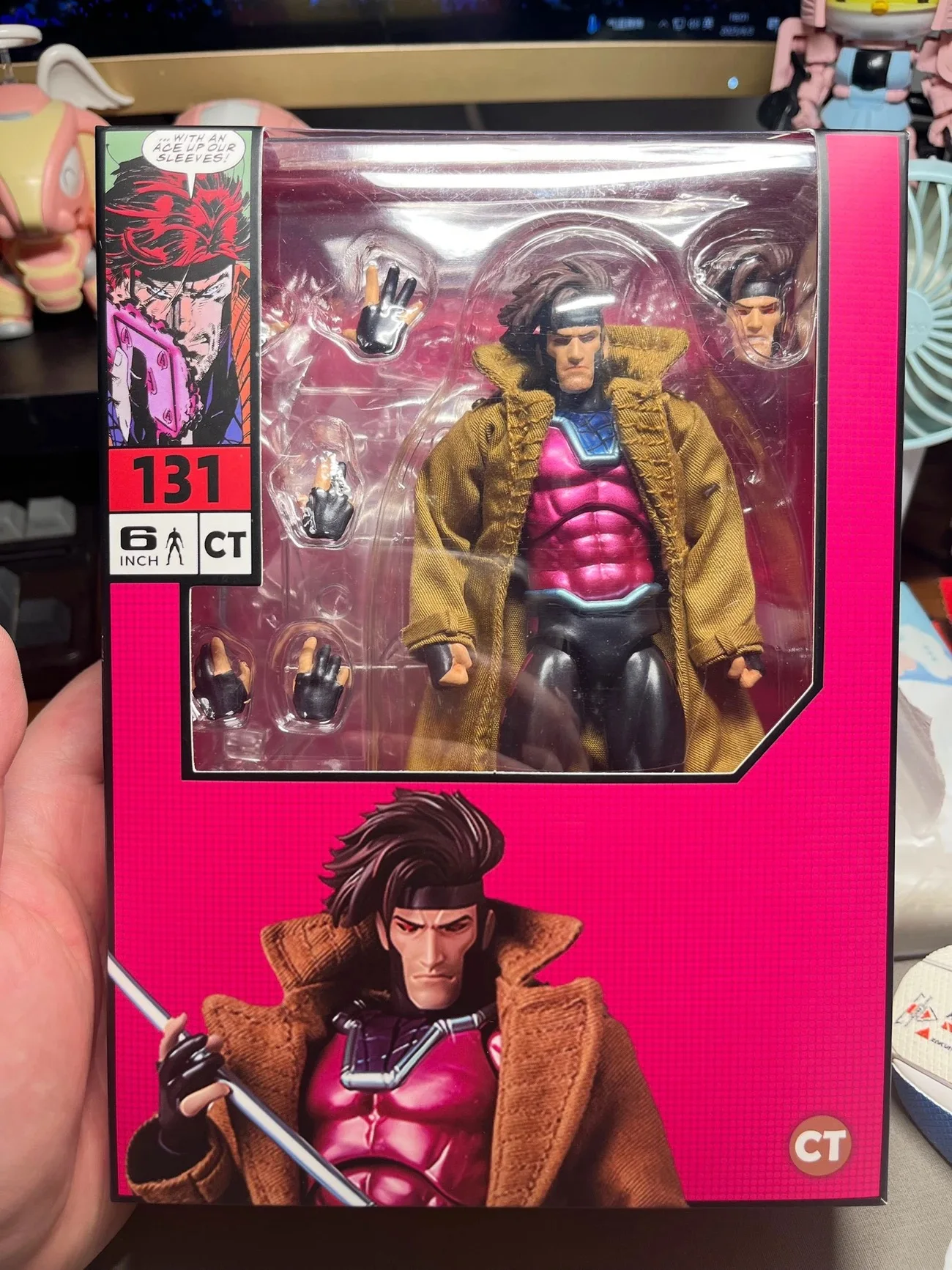 In stock Ct Toys Gambit Figure Mafex 131 X-Men Wolverine SHF Anime Action Figure Statue Collection Model  Gifts Kids Toys view 6