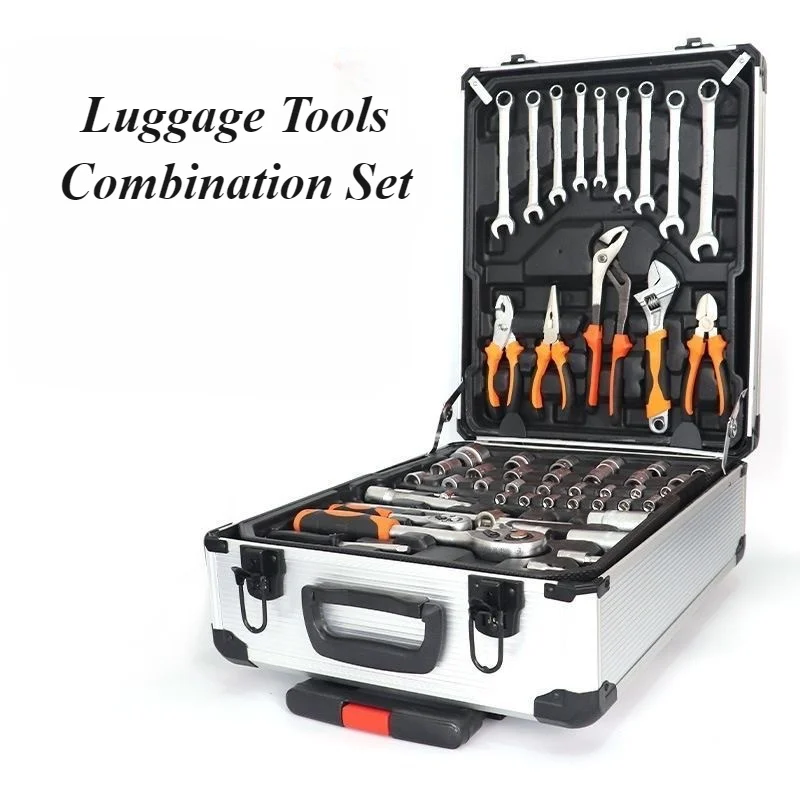 186 Piece Luggage Auto Repair Tool Set Car Machine Hardware Tool Set Repair Multi-Tools