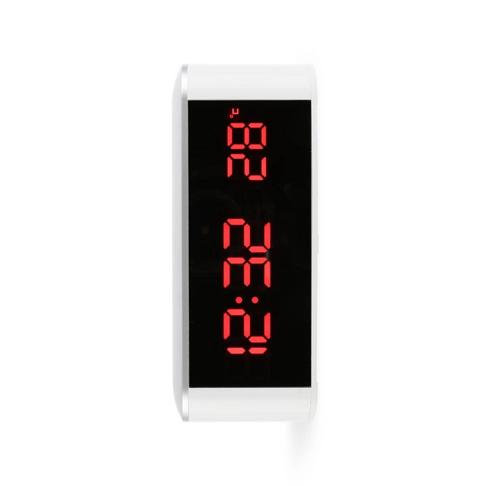 ABXF-LED Alarm Clock Thermometer Digital Wall Clock With Seconds For Seniors For Heavy Sleepers Adults