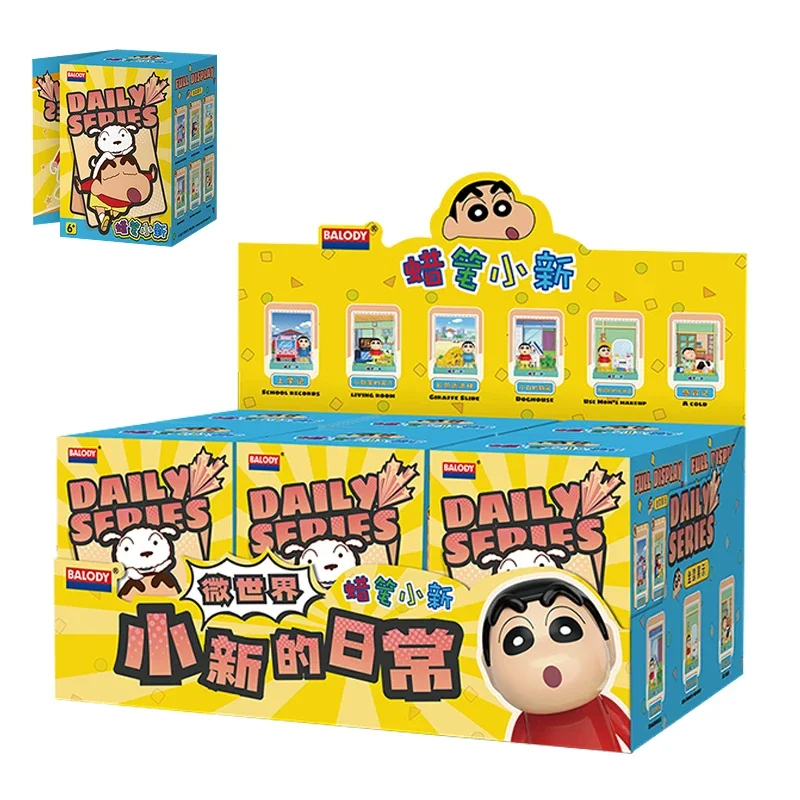 Anime Crayon Shin-chan Building Block Puzzle Micro Scene Random Desktop Toy Children Diy Small Particles Girl Gift Peripheral