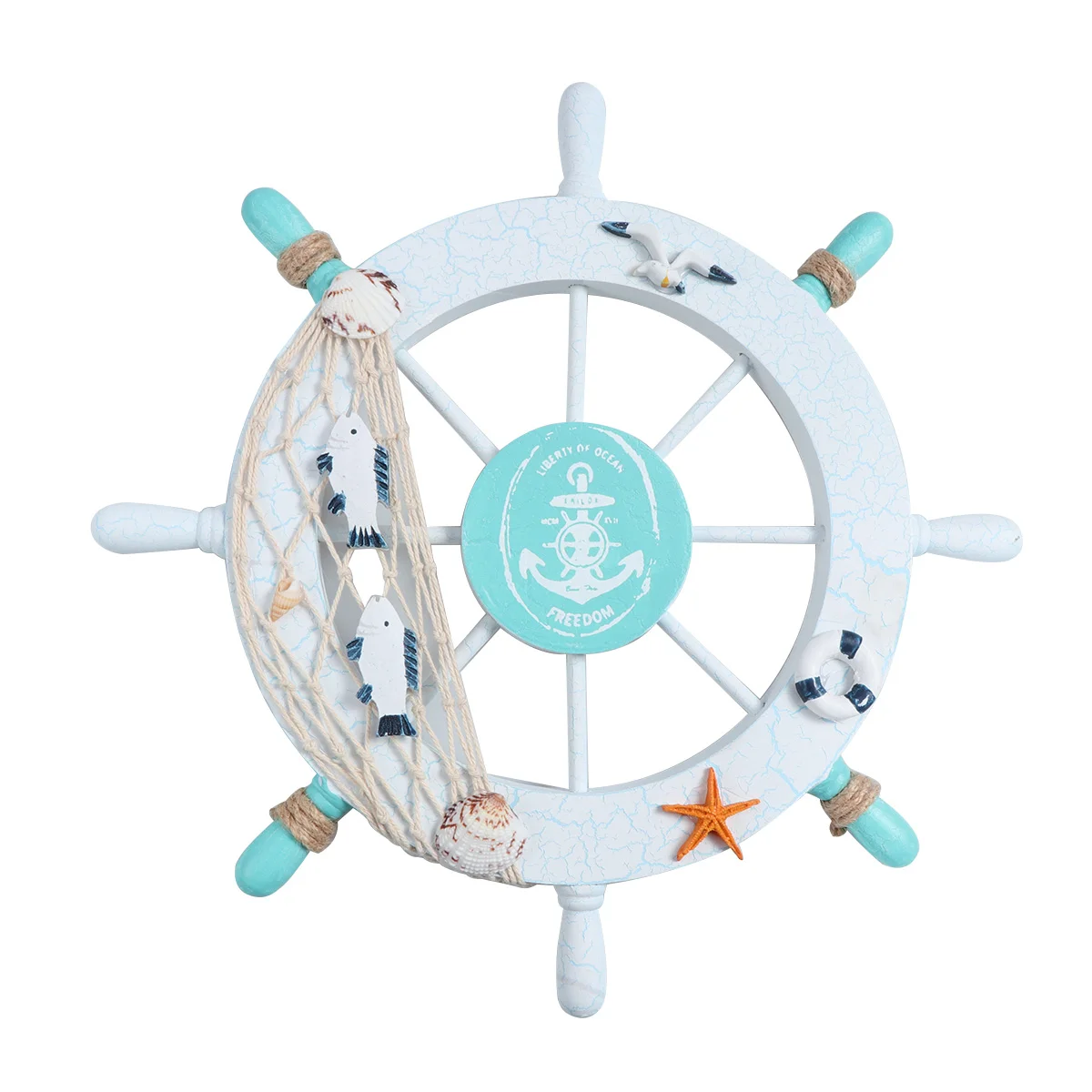 Decor Wheel Nautical Ship Wooden Wall Beach Steering Bathroom Boat Decorations Home Decoration Anchor Art Ornament Party Pirate