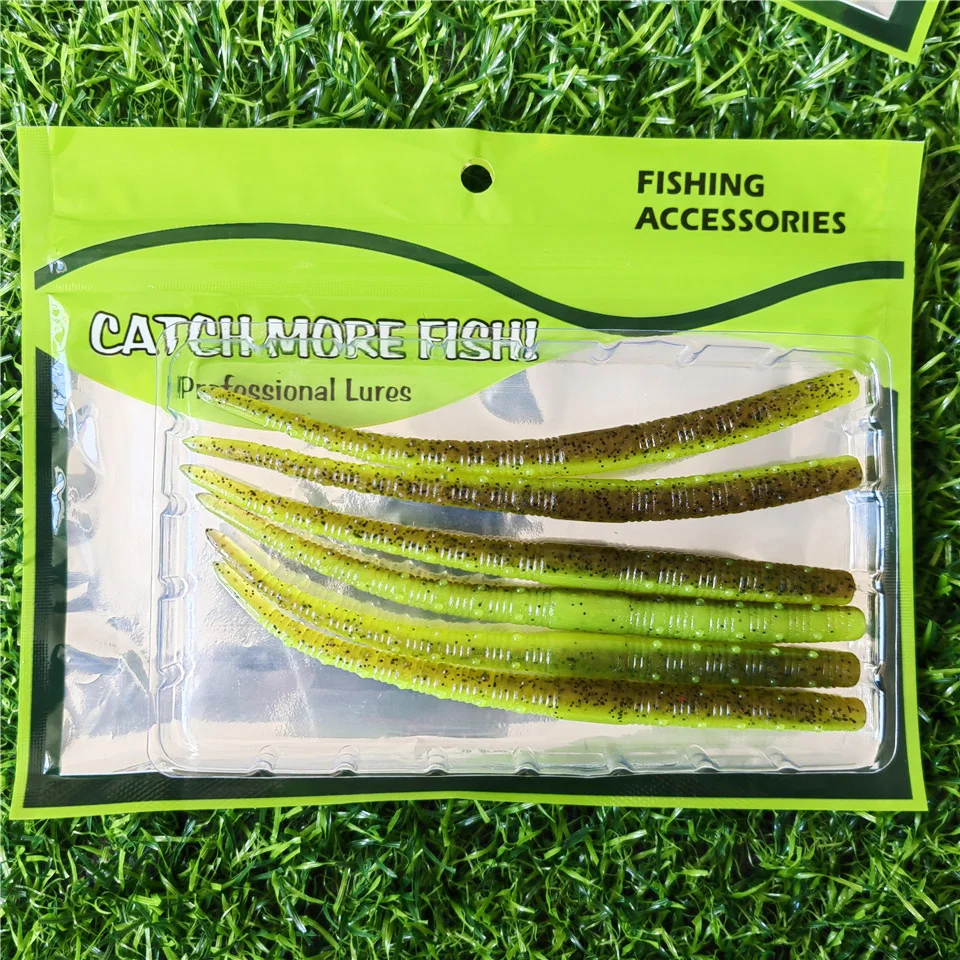 MUKUN TPE Fishing Lures Soft Worm Bait Roboworm 10pcs 120mm 3.2g Sea Artificial Silicone Cheap Tackle Bass Pesca Feeder