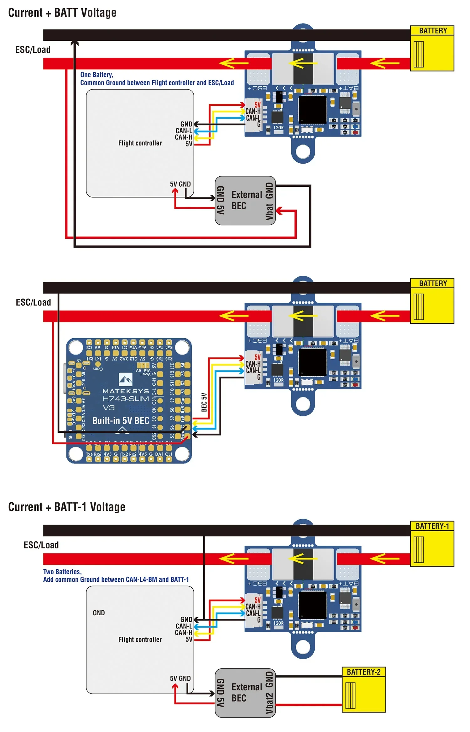 MATEK CAN-L4-BM AP_PERIPH DroneCAN Protokoll DIGITAL POWER MONITOR für RC Flugzeug Multirotors r H743 Slim V3 DIY Teile