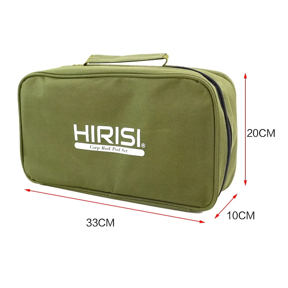 Hirisi Carp Fishing Tackle Bag with Buzz Bar Carryall Luggage with Bank Sticks Rod Pod Size 20x33x10cm