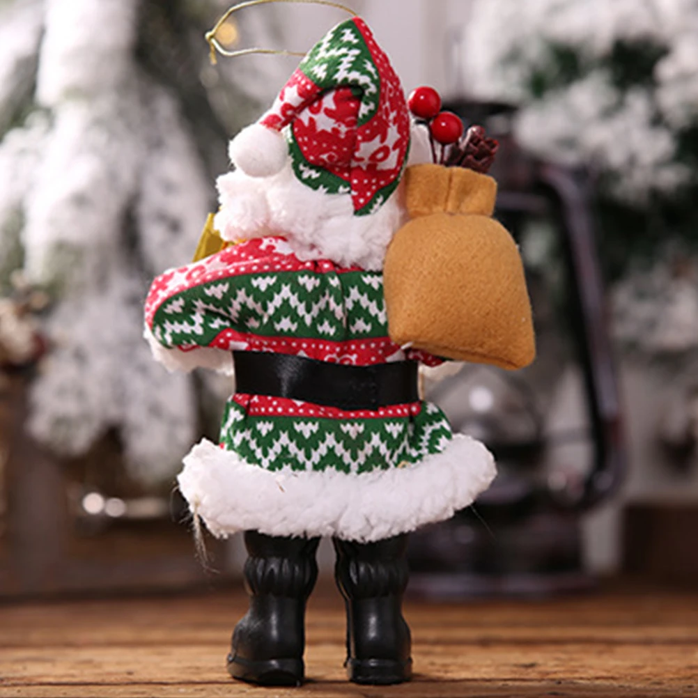 

Green 20X12Cm Premium Resin Christmas Decoration Festive Statues Desktop Ornament Gift Resin Santa Claus For