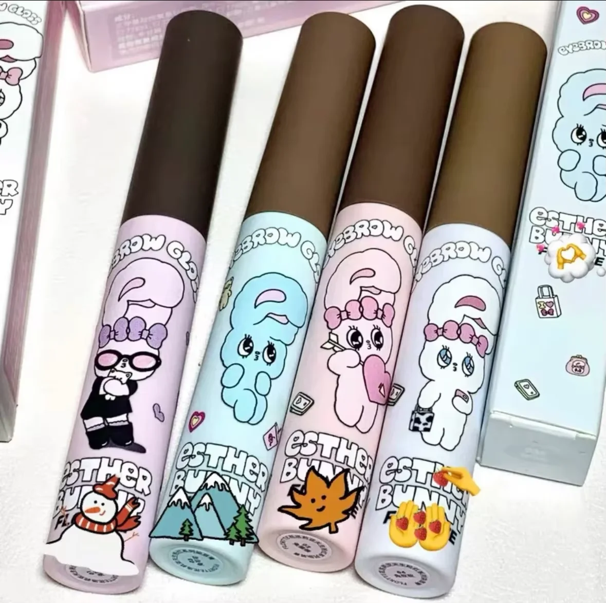 FLORTTE BUNNY 眉毛染料クリームソフトミスト長期的な耐汗防水眉毛ティント野生の自然な眉毛メイク