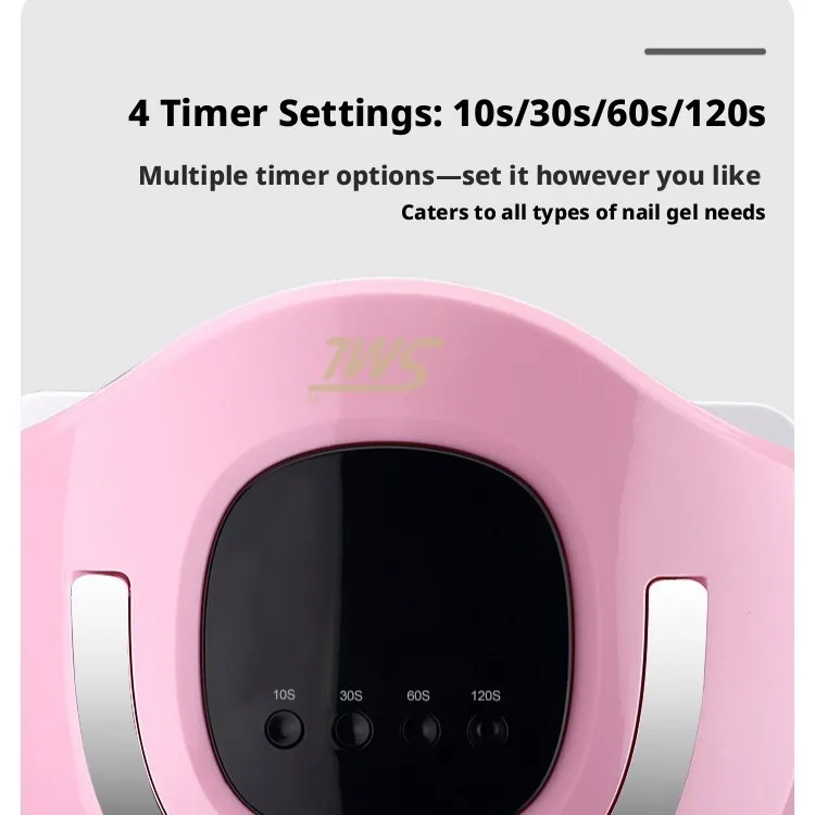 Nail Lamp High-Power Led Phototherapy Light Soft Light Nail Polish Glue Not Black Hands Quick Drying Four modes Portable Uv Lamp