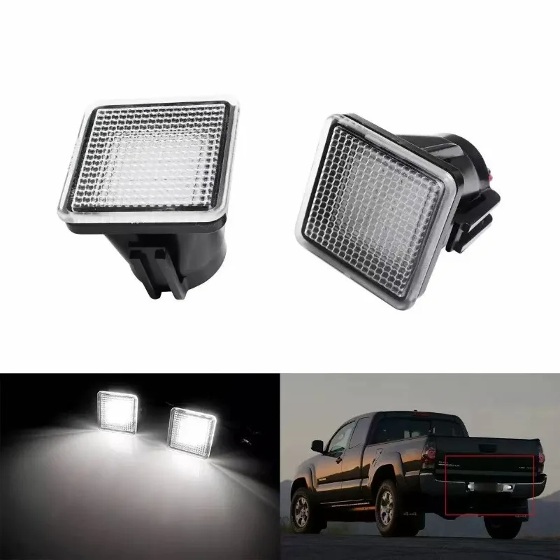 

2pcs 6000K White Led Tail Number License Plate Light No Erro for Toyota Tundra 2014-2025 Tacoma 2016-2025 Auto Parts Accessories