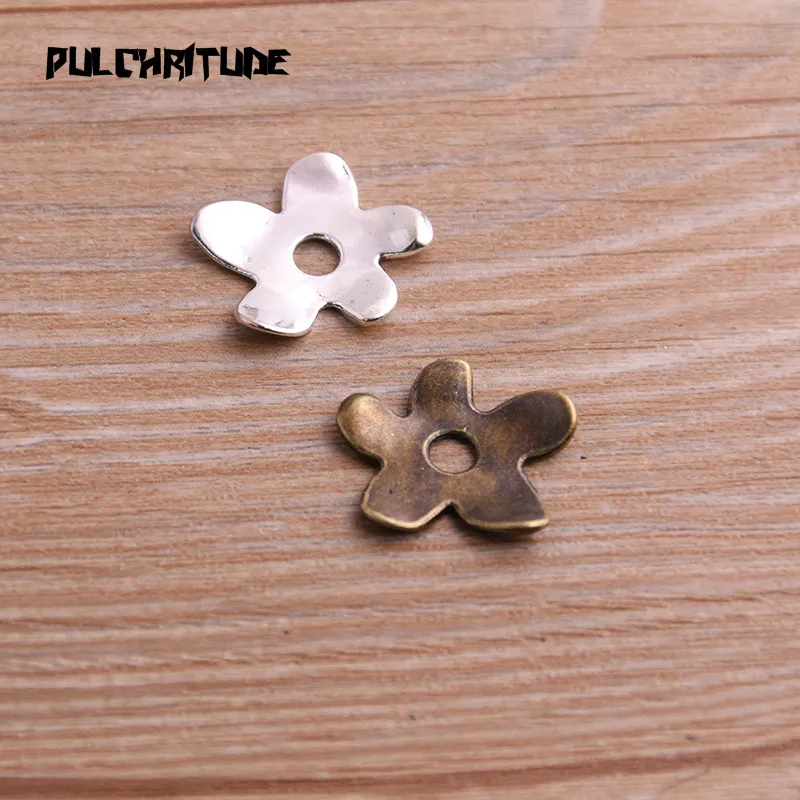  16pcs 19*19mm Two Color Receptacle Hollow Flower DIY Spaced Jewelry Accessories Charms For Jewelry Making