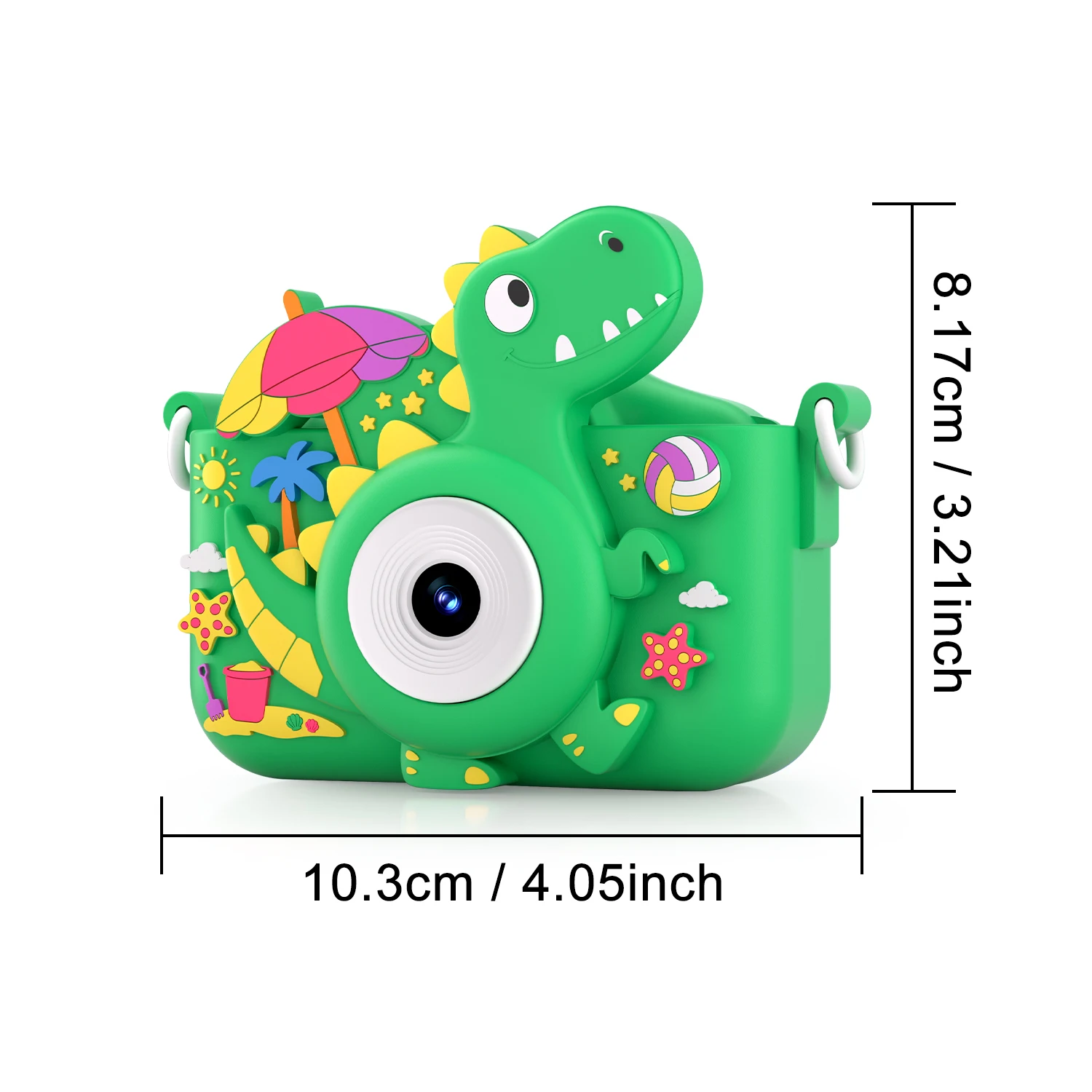 子供用恐竜ミニカメラおもちゃ 1080P HD ブロギング写真カメラ 32GBカード付き クリスマス誕生日プレゼント
