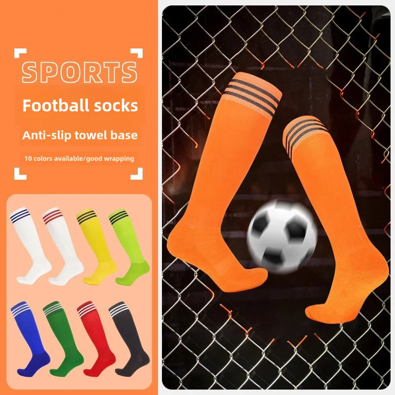 

Sports Soccer Socks Adult Men Kids Breathable Knee High Training Running Long Stocking Towel Bottom Comfortable Sock