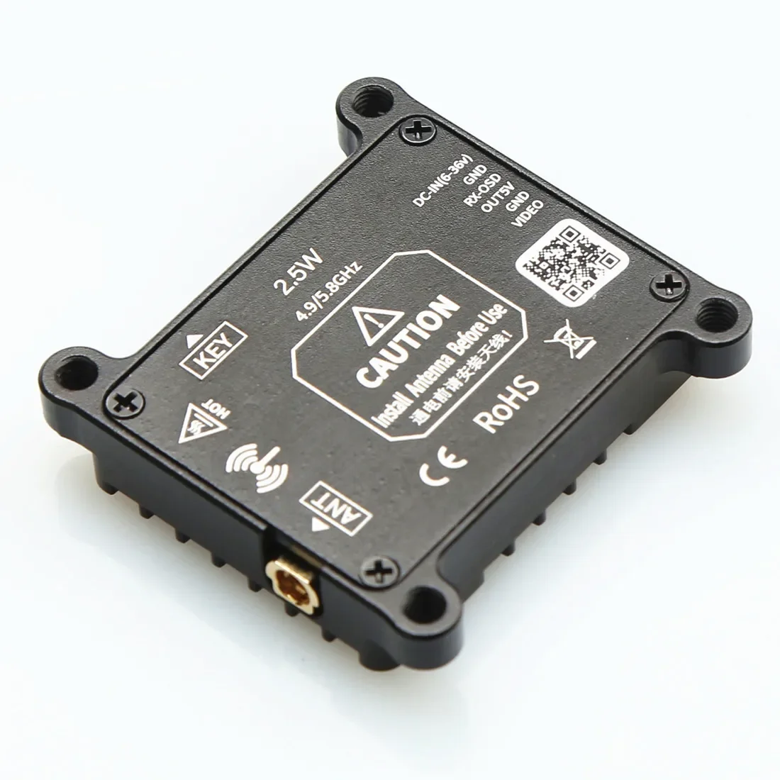 

FLYTOP 2.5W 4.9G 5.8G VTX 56CH 6-36V Input Image Transmission Module For FPV Range Racing Drone RC Tools