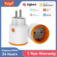 Tuya ZigBee 3.0 16A EU Plug Smart Home 3680W Power Monitor Timer Meter Compatiable With Homekit  Alexa Google Assistant App