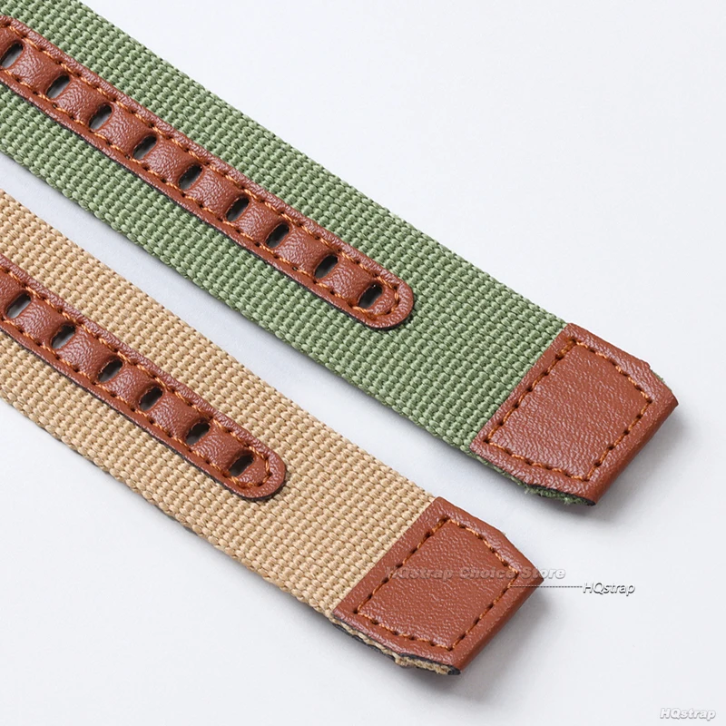 Ребристый ремешок для военных сменных ремешков для часов 20 мм 22 мм нейлоновый кожаный ремешок премиум-качества для Hamilton Khaki Field