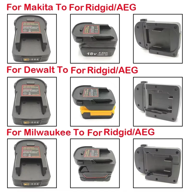 Imagem -03 - Adaptador de Bateria para Ridgid Egg para Makita Dewalt Milwaukee Ferramenta para Makita Dewalt Milwaukee Bateria para Ferramentas Ridgid Eyg