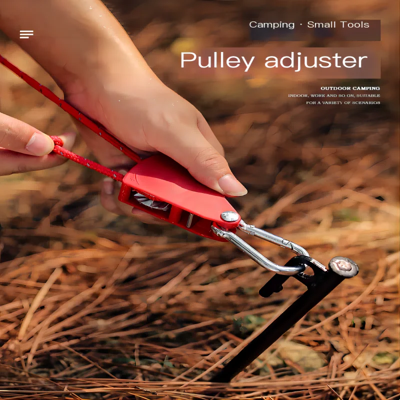 Portable Adjustable Fix Tent High Strength Fast Release Pulley Camping Rope Hiking Outdoor Nylon Rope Fastener Stopper Tightener