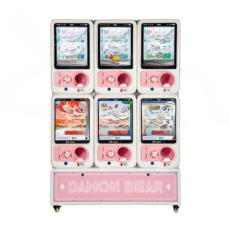 Japan Style Gacha Gumball Vending Machine, Coin Operated Gacha Machine, Multi-Colors Mini Capsule Toys Gashapon Machine