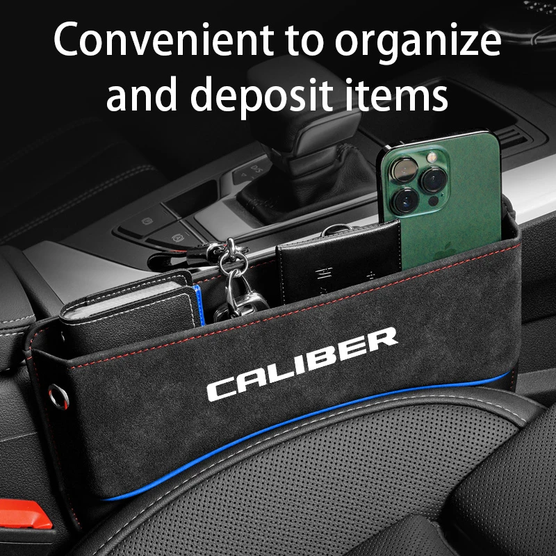 New Universal Suede Car Seat Gap Filler Organizer Box Auto Console Side Pocket For Dodge Avenger Caliber Caravan Challenger