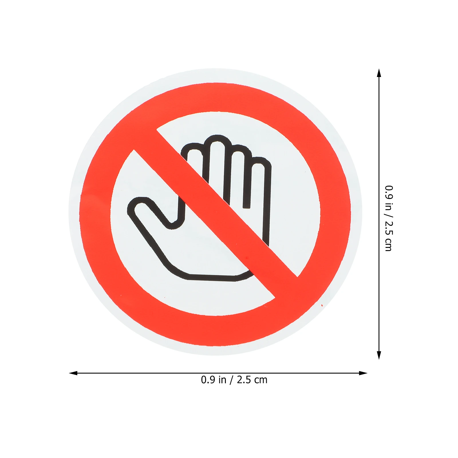 

10 Pcs Warning Sign Stickers Do Not Touch Small Please Allergic Round Vinyl Decal