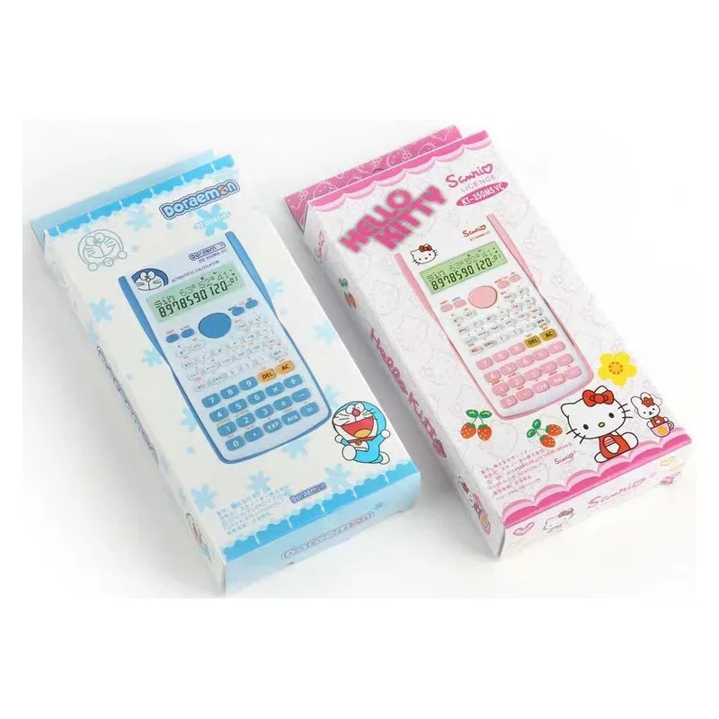 Hello Kitty Funzione scientifica Computer 350Ms Calcolatrice multifunzionale per l'insegnamento delle scienze di precisione per studenti Rosa Simpatico cuore femminile