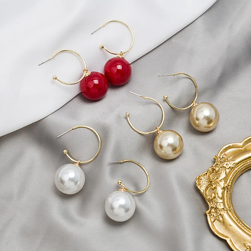 Pearl Stud Earrings Long Tassel Silver Post Bold Statement Elegant Minimalist Lightweight Daily Office Party Gift for Women