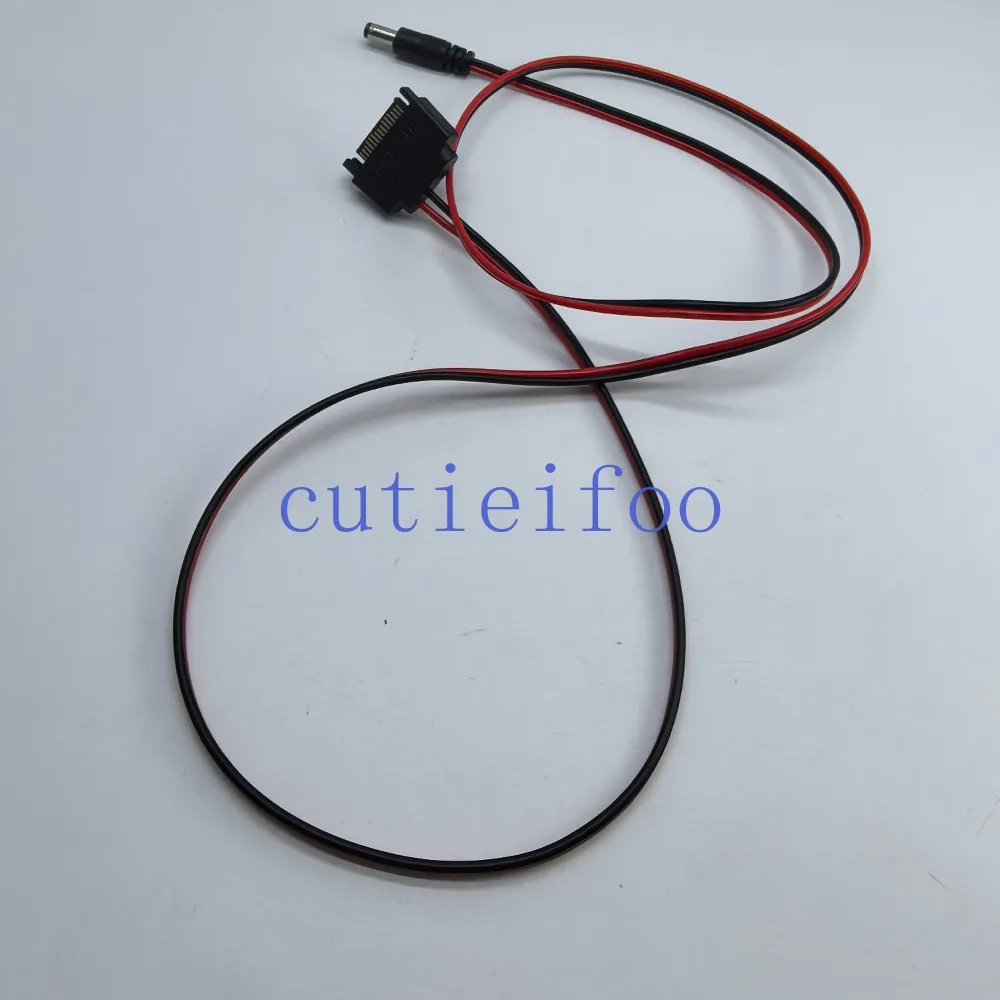 SATA-Stromversorgung auf DC 5,5/2,5 5,5 mm x 2,5 mm Stecker, Konverter-Adapter, Netzteilkabel, 12 V, 5 A, 20 AWG, Draht 1 m – Detail 5
