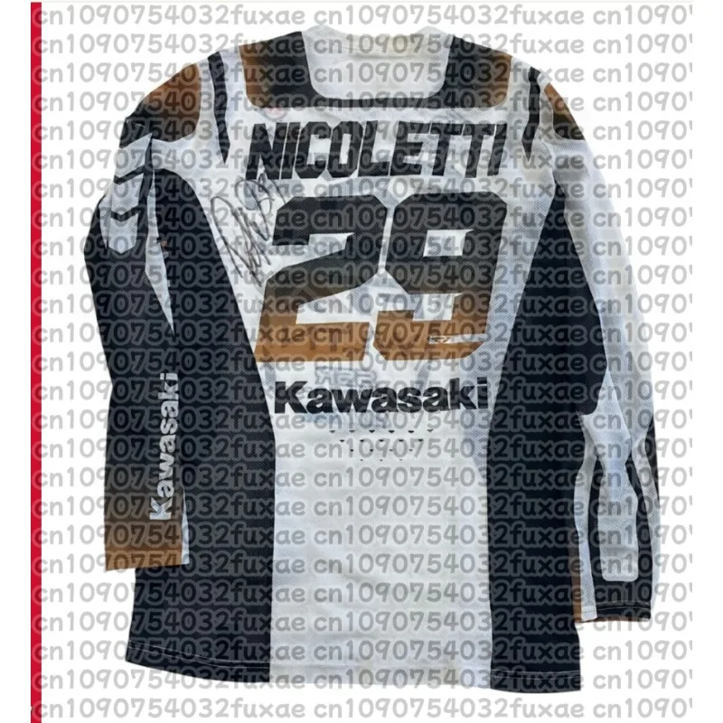 

Kawasaki Motorcycle T-Shirt New Kawasaki T-Shirt Summer Riding T-Shirt Sunscreen Fast Drying Sweat Absorbing Long Sleeve T-shirt