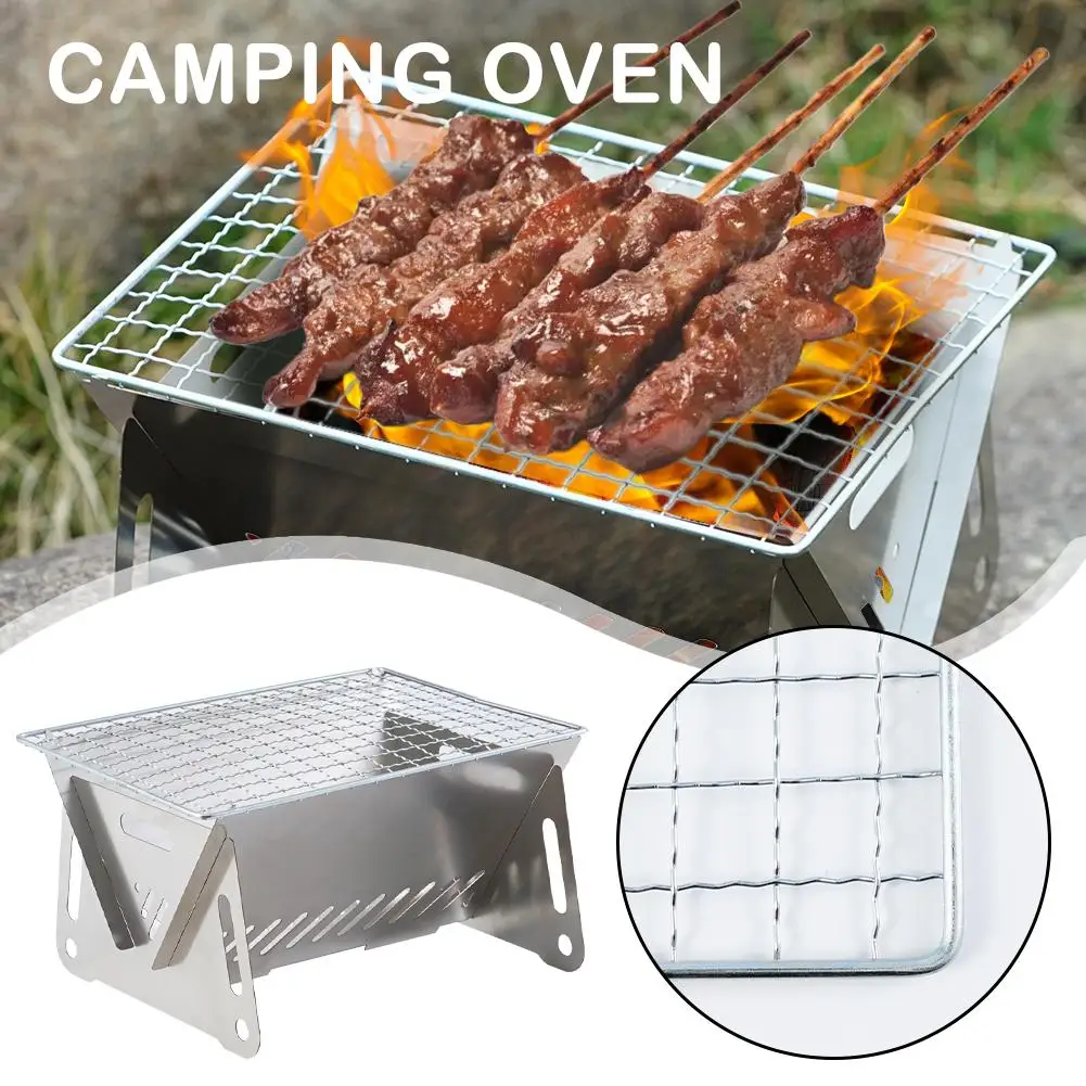 

Steel Incinerator Grill BBQ Charcoal Stove Outdoor Camping Equipment Kitchen Stove Portable Folding Supplies Picnic X1A8