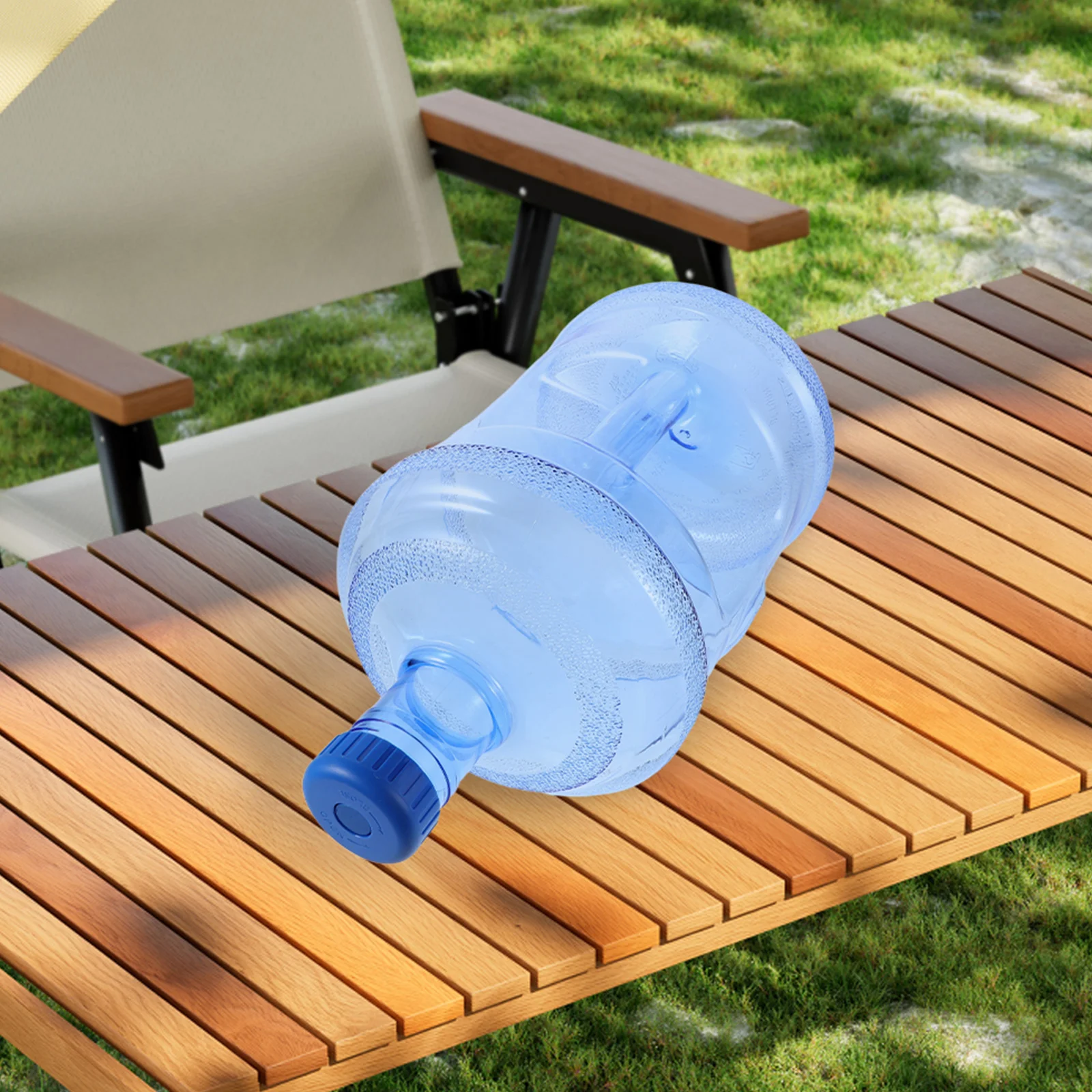 

Hand-portable Water Dispenser Bucket Container for Camping Gallon Jug High Capacity Travel Sky-blue Storage Drinking