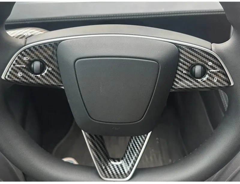 Dekorativer Aufkleber für Tesla Model 3 Model YL Y Juniper 2026 Lenkradknopf-Schutzabdeckung Innenraum-Zubehör – Detail 8
