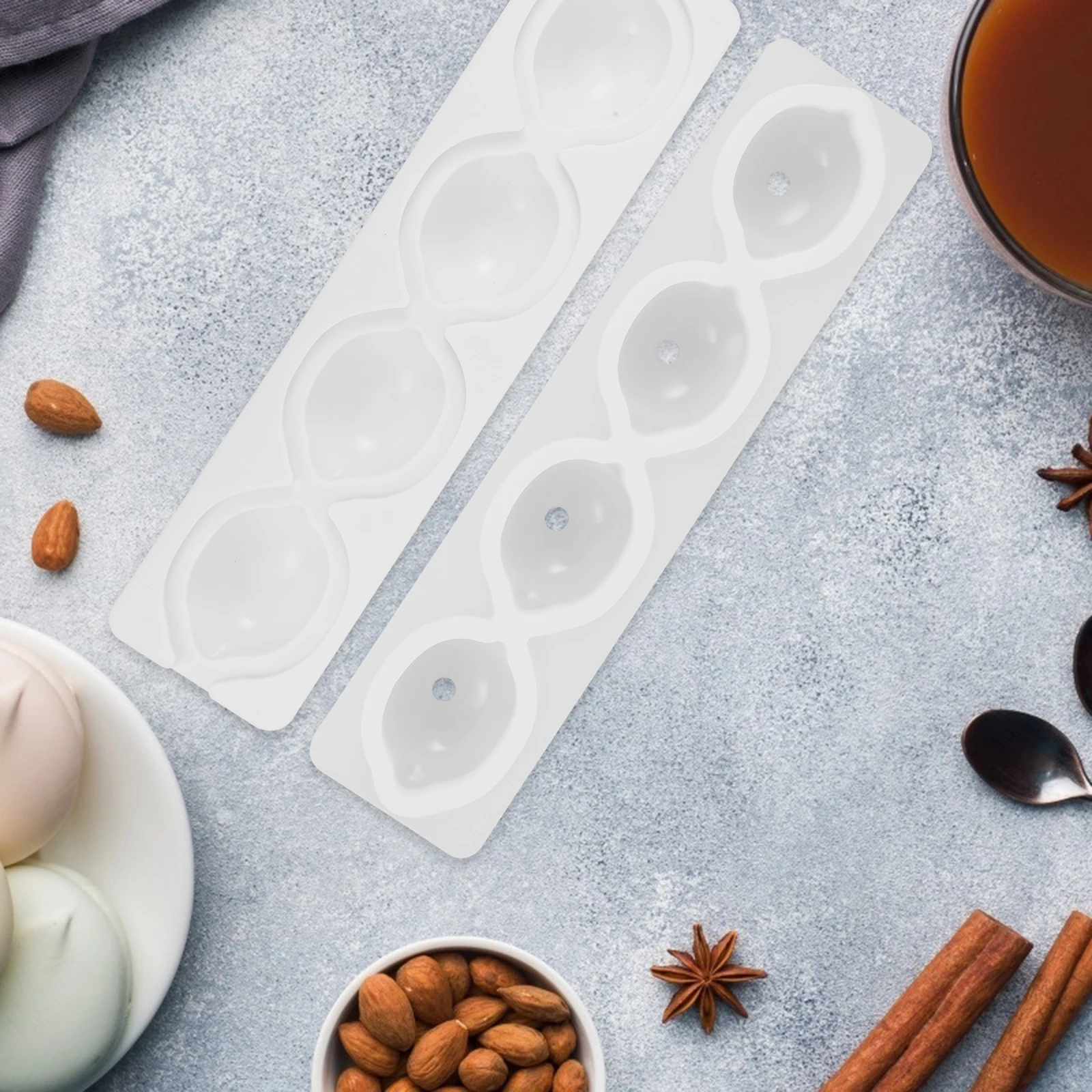 

1pc 4 Pieces Lemon Mousse Mold Silicone Cake Chocolate Baking Supplies Non Stick Oven Safe Easy Clean Kitchen Accessories