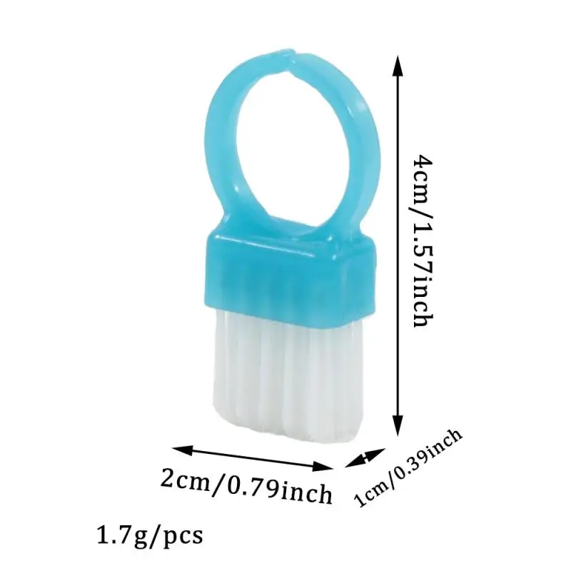 10Pcs Mini Ring Nail Dust Cleaning Brush Soft Hair DIY Nails Brushes Professional Dust Cleaning Make Up Brush Manicure Care Tool
