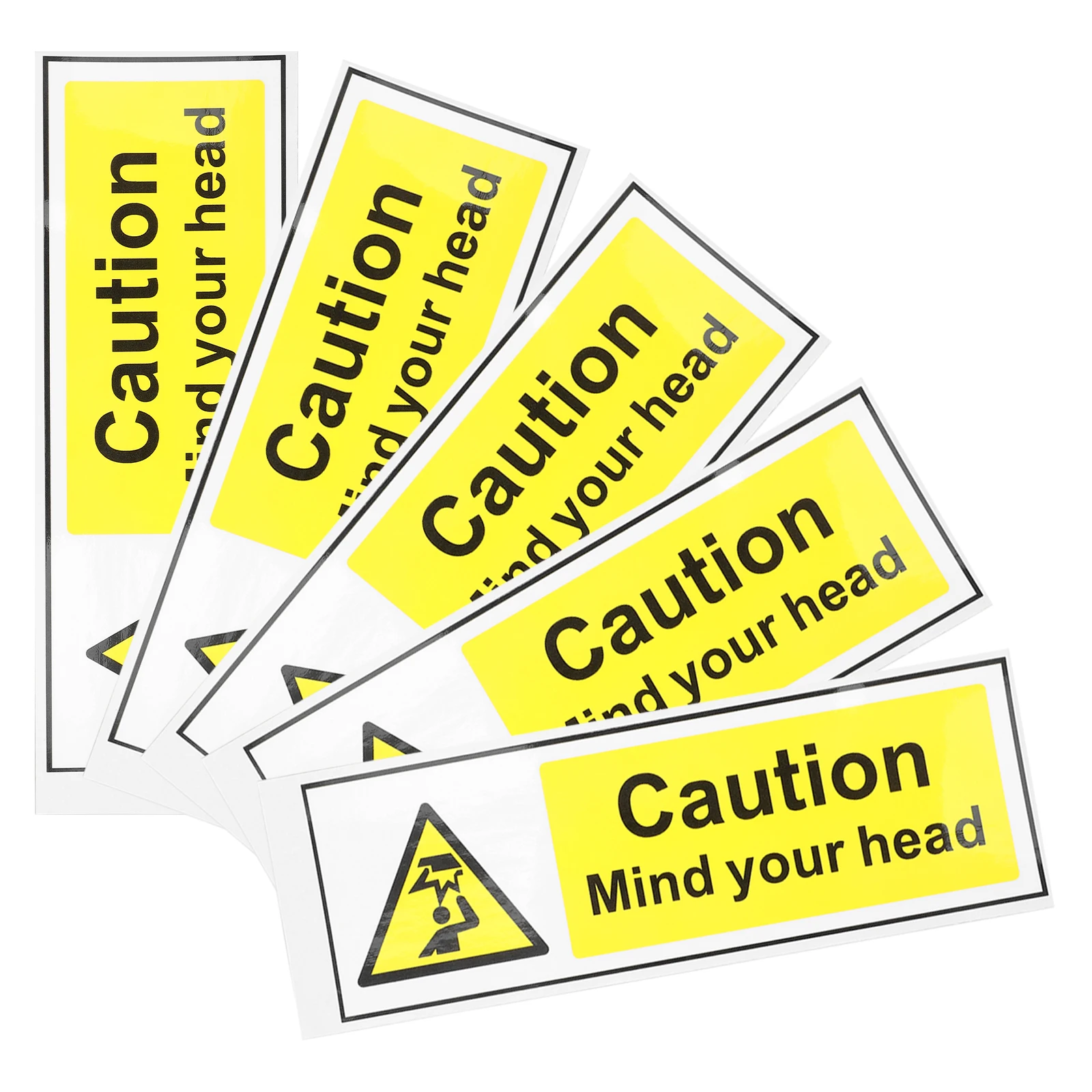 

5pcs Safety Stickers Warning Signs Caution Decals Paper Material Waterproof Home Office Use Files Folders Storage