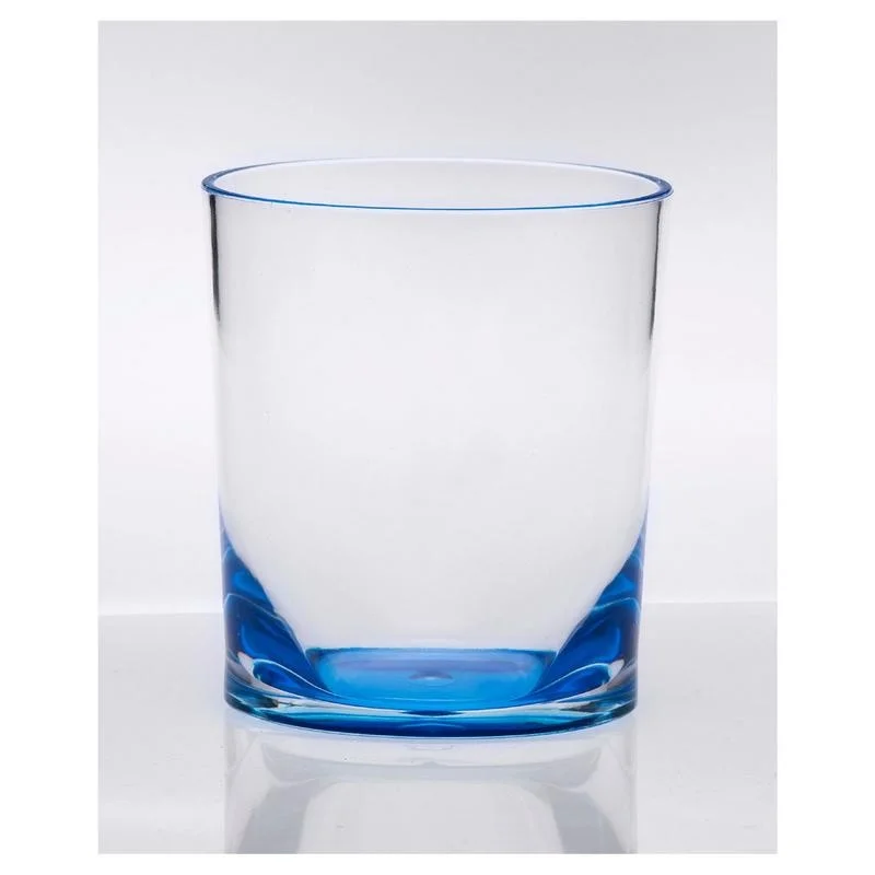 

Oval Halo Acrylic Cocktail Glasses Set of 4, BPA-Free 12oz Plastic Drinkware, Durable Water Tumblers