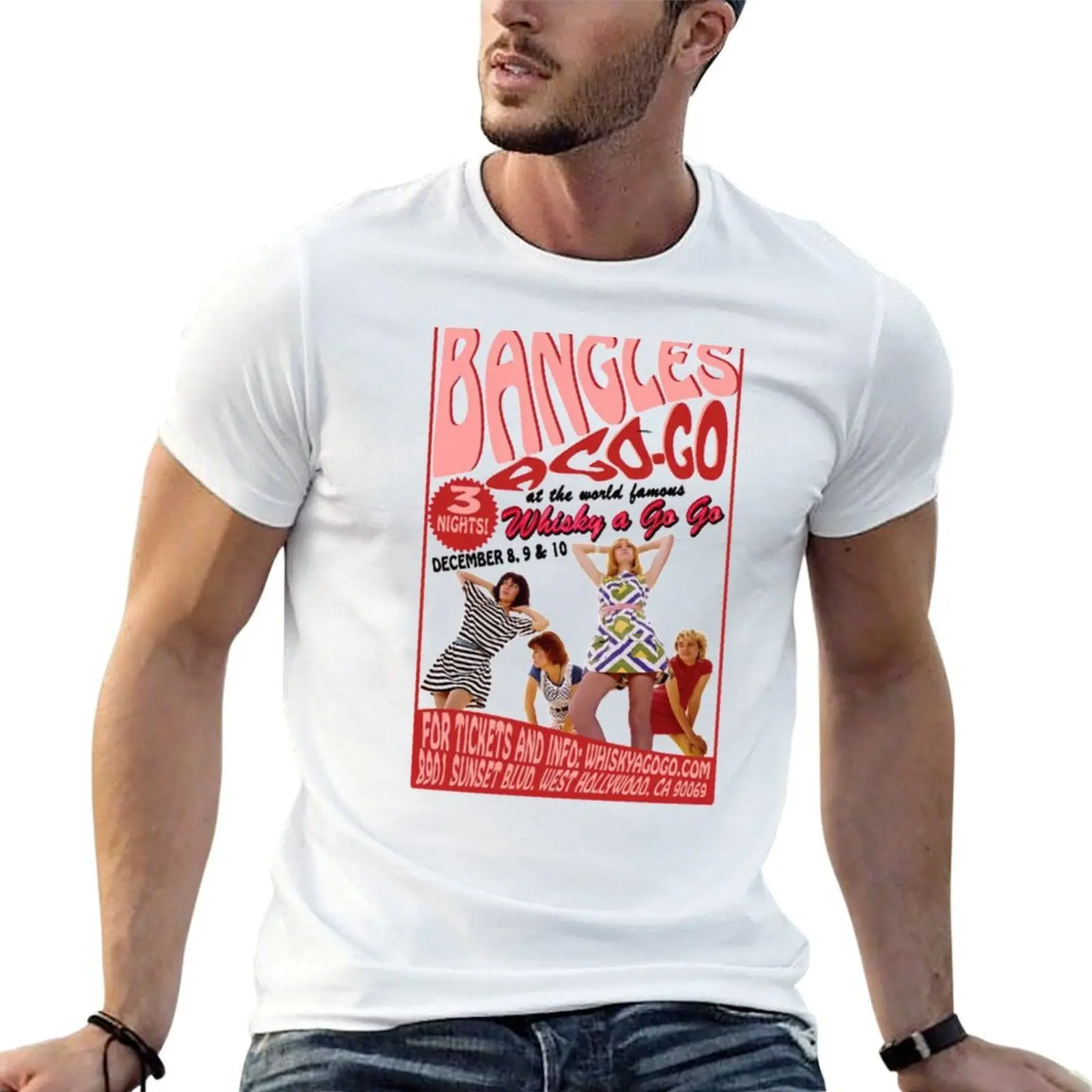 

The Bangles a go go T-Shirt man t shirt heavy cotton t shirts for man pack white T-Shirt