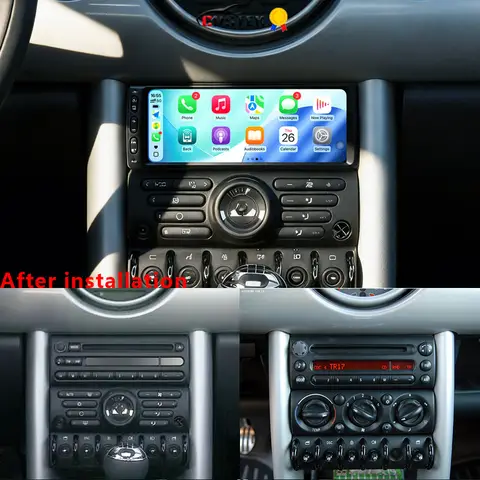CHSTEK Carplay Android 14 Car Radio For BMW Mini Cooper S R50 R52 R53 2004-2007 Multimedia Veido Player GPS WIFI 4G BT Head Unit