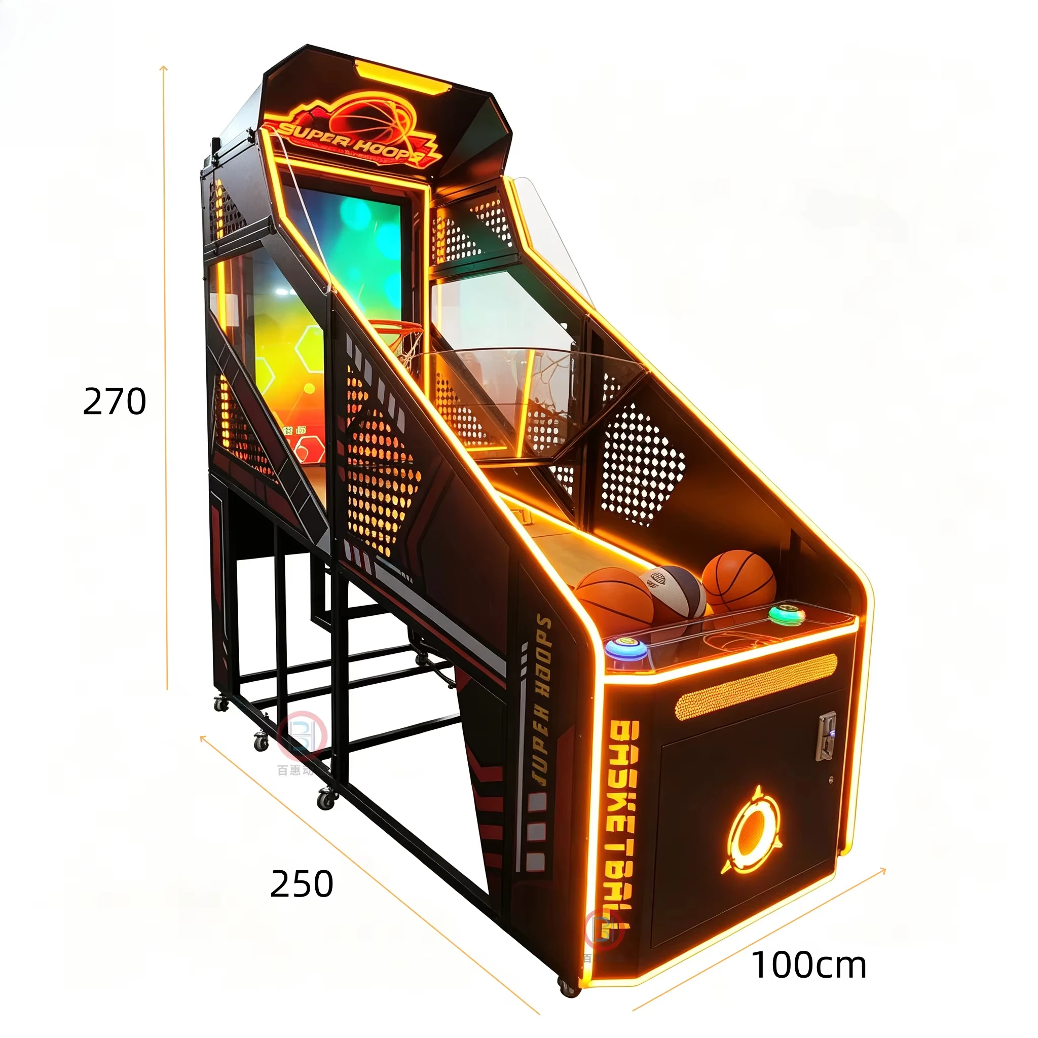 High Quality Arcade Game Machine Basketball Shooting Game for Children & Adults Coin Operated with Metal & LED Display