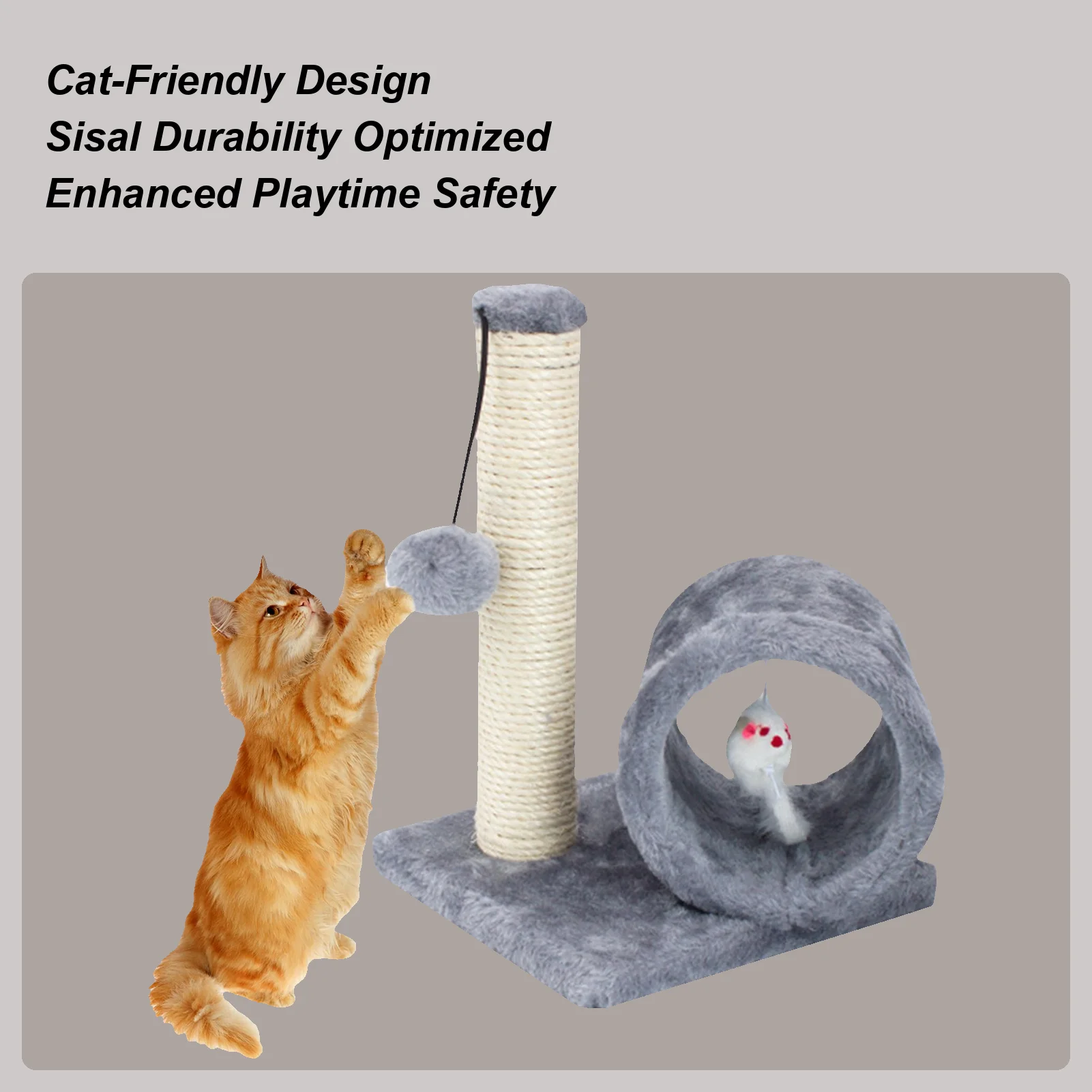 

Cat Scratching Post Kitten Scratch Pillar For Relaxation Elevated Interactive Cat Scratching Post For Exercise Stress Relaxation