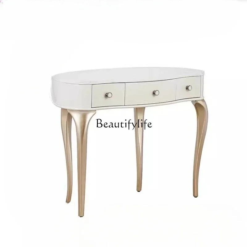 

ls 27 American solid wood light luxury bedroom makeup table French integrated dressing table