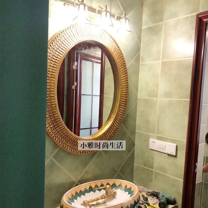 Aesthetic Border Mirror Design Display Nordic Haircut Mirrors Vanity Modern Bright Espelho Para Banheiro Bathroom Accessories