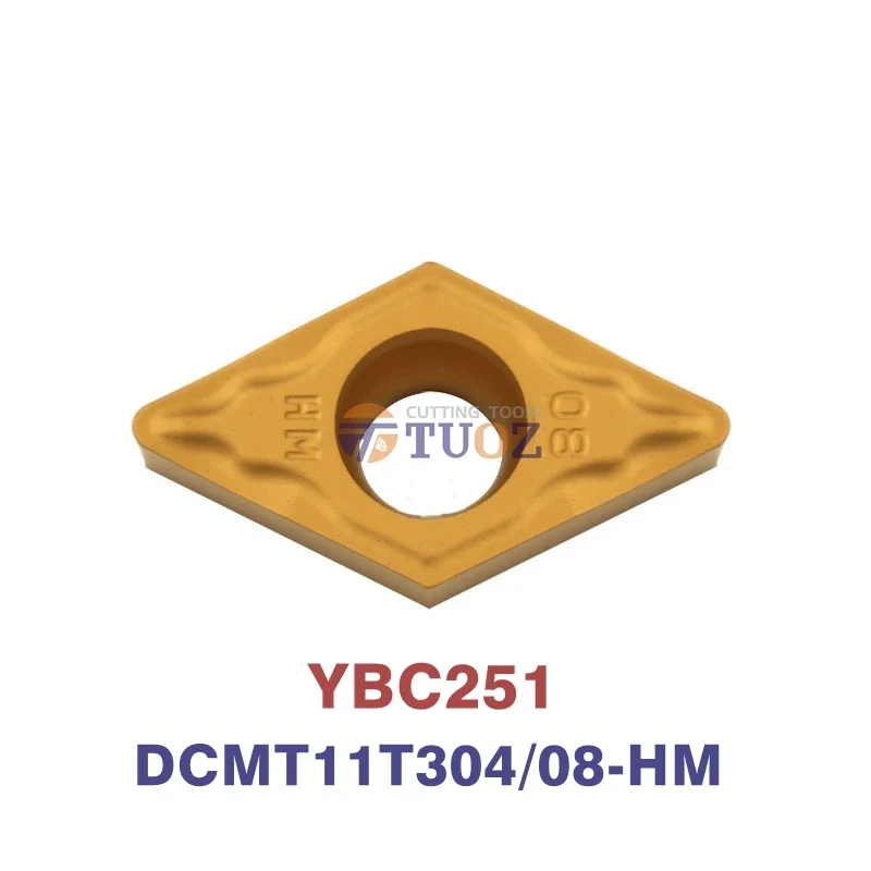 Original DCMT11T304-HM DCMT11T308-HM YBC251 DCMT 11T304 11T308 Carbide Insert Processing: Steel Lnternal Turning Tools