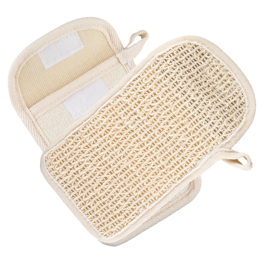 2 Pcs Soap Bag Multi-function Convenient Pouch Supply Exfoliating Bar Loofah Bath Wipe