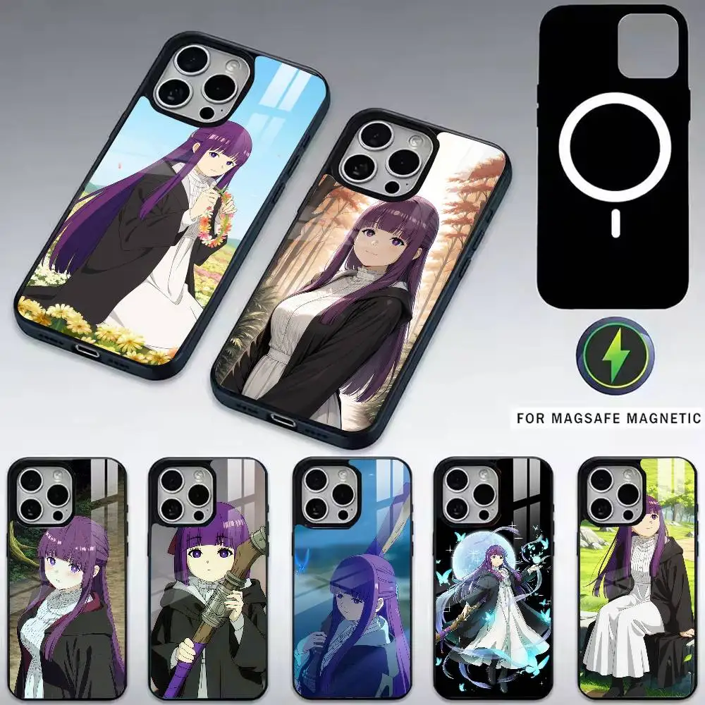 

Amine Beyond Journey's End F-Fern Phone Case For iPhone17,16,15,14,13,12,11 Plus,Pro Magnetic with Magsafe Wireless Charging