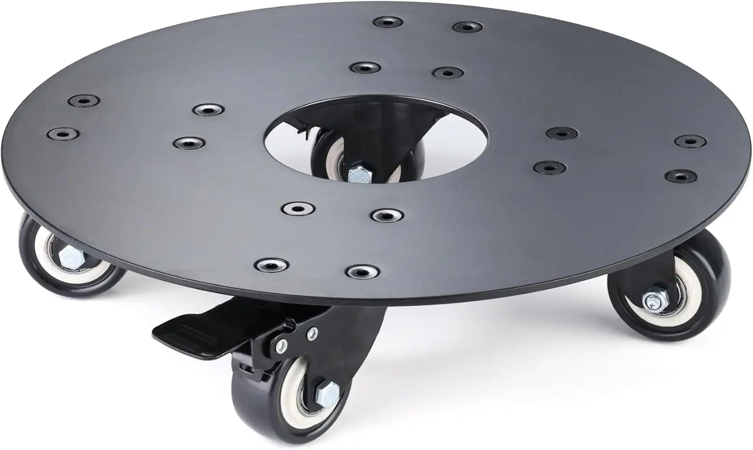 

Heavy Duty Rolling Plant Stand with Wheels, 3.0mm Aluminum Alloy Holds 12 Inch Pots and 500lbs - Black