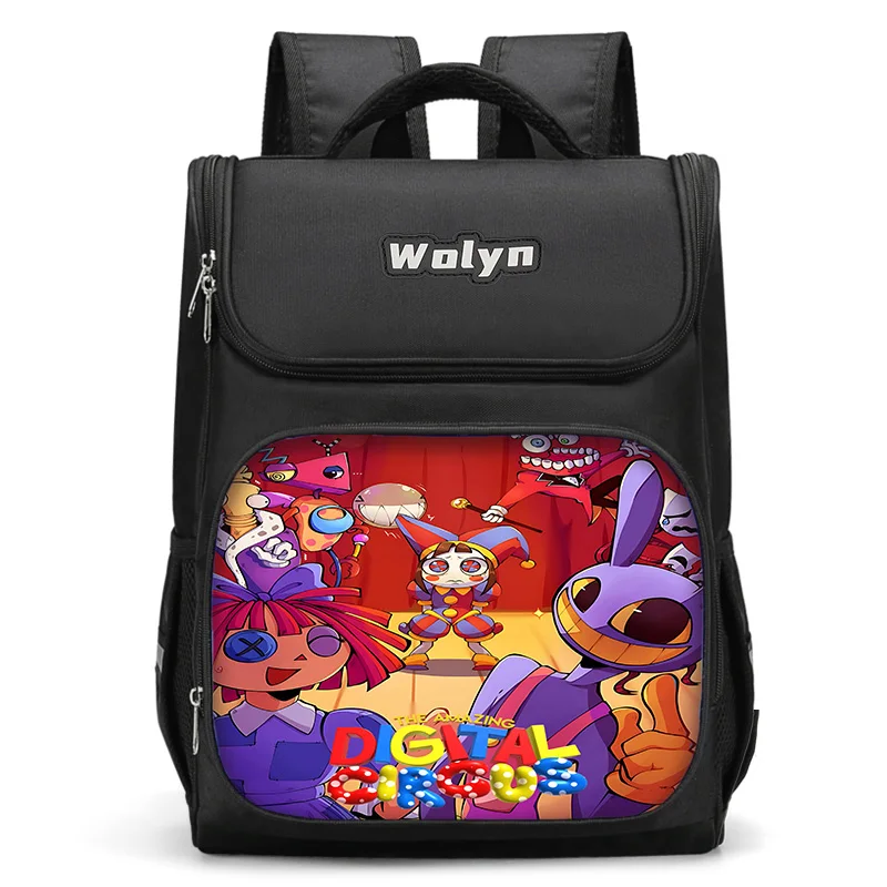 Amazing Digital Circus Large Child Backpack Boy Girls School Bag For Men Women Traveling Backpack Durable and Multi Compartmen