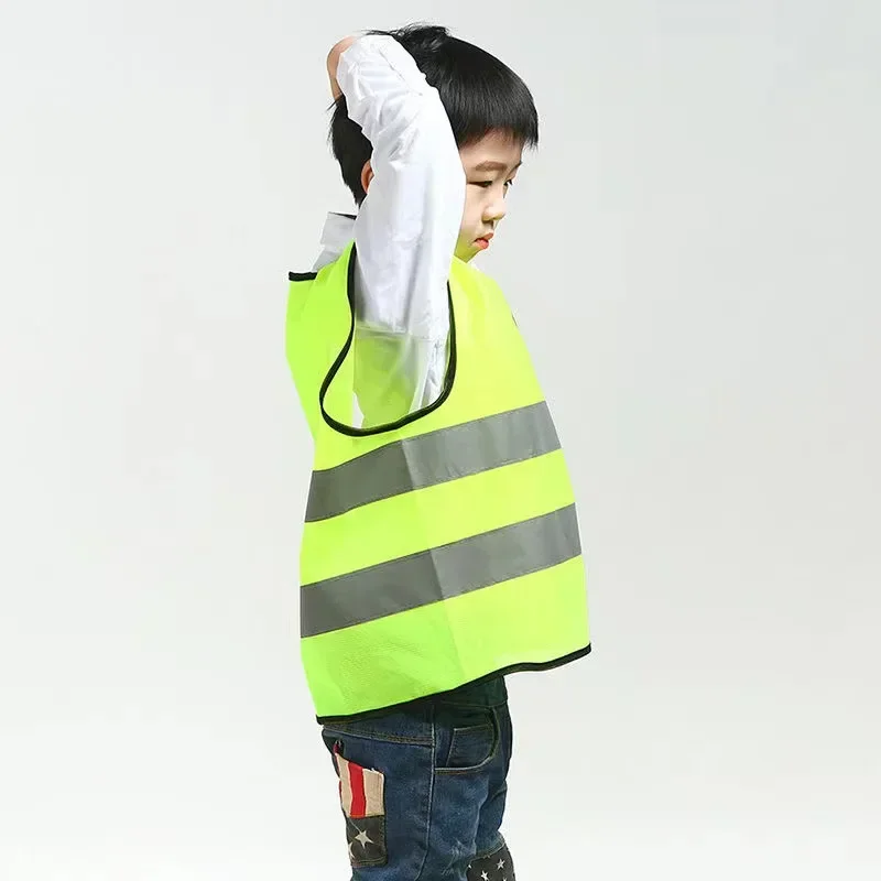 Kinder Veiligheidsvest Reflecterende Kleding Kinderen Beschermend Vest Hoge Zichtbaarheid Geel Fluorescerend Veiligheidsvest Voor School Outdoor