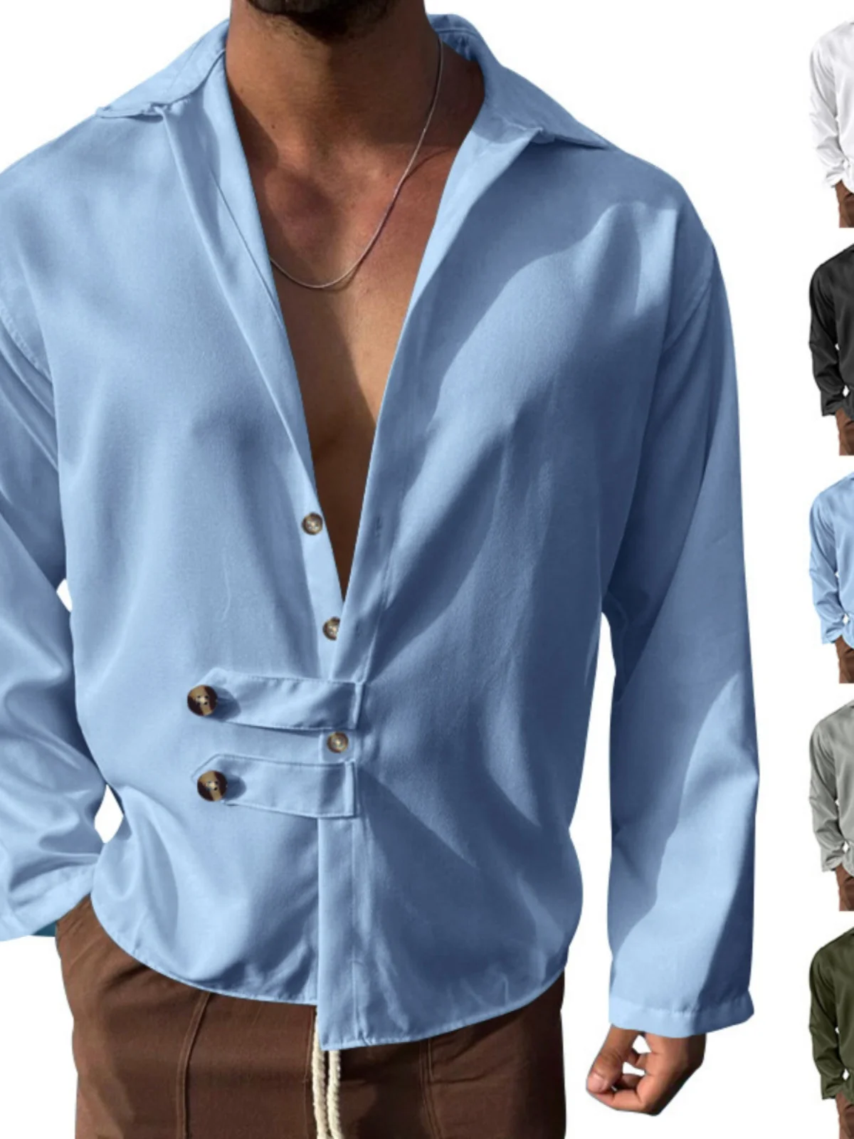 

Мужской кардиган свободного кроя: модный оверсайз на пуговицах, повседневный, с длинным рукавом, осенняя одежда для мужчин