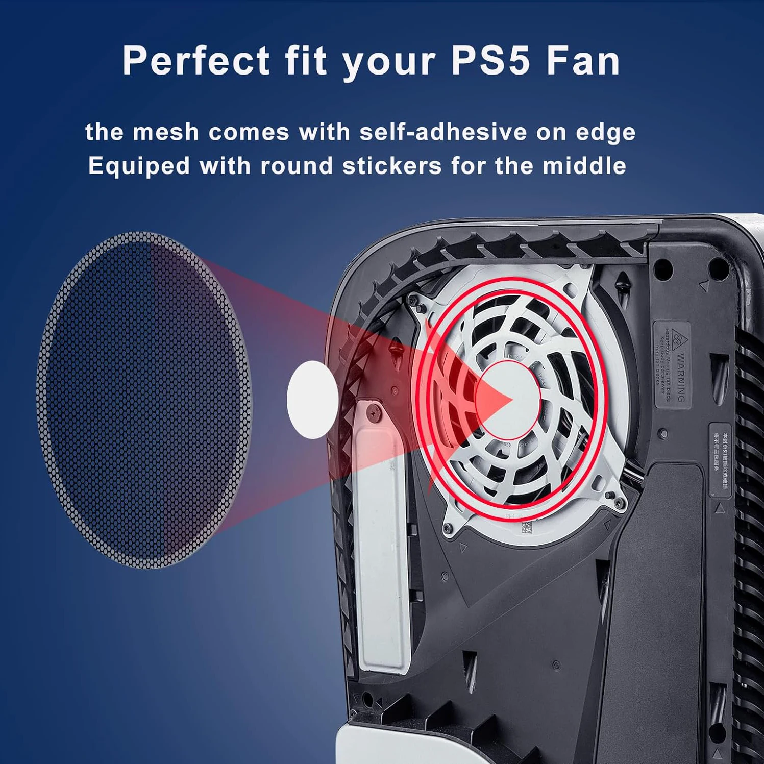 4Pcs For PS5 Console Dust Filter Dustproof Mesh Case Cover Easy Cleaning Faceplate Ventilator Game Accessory For PlayStation 5