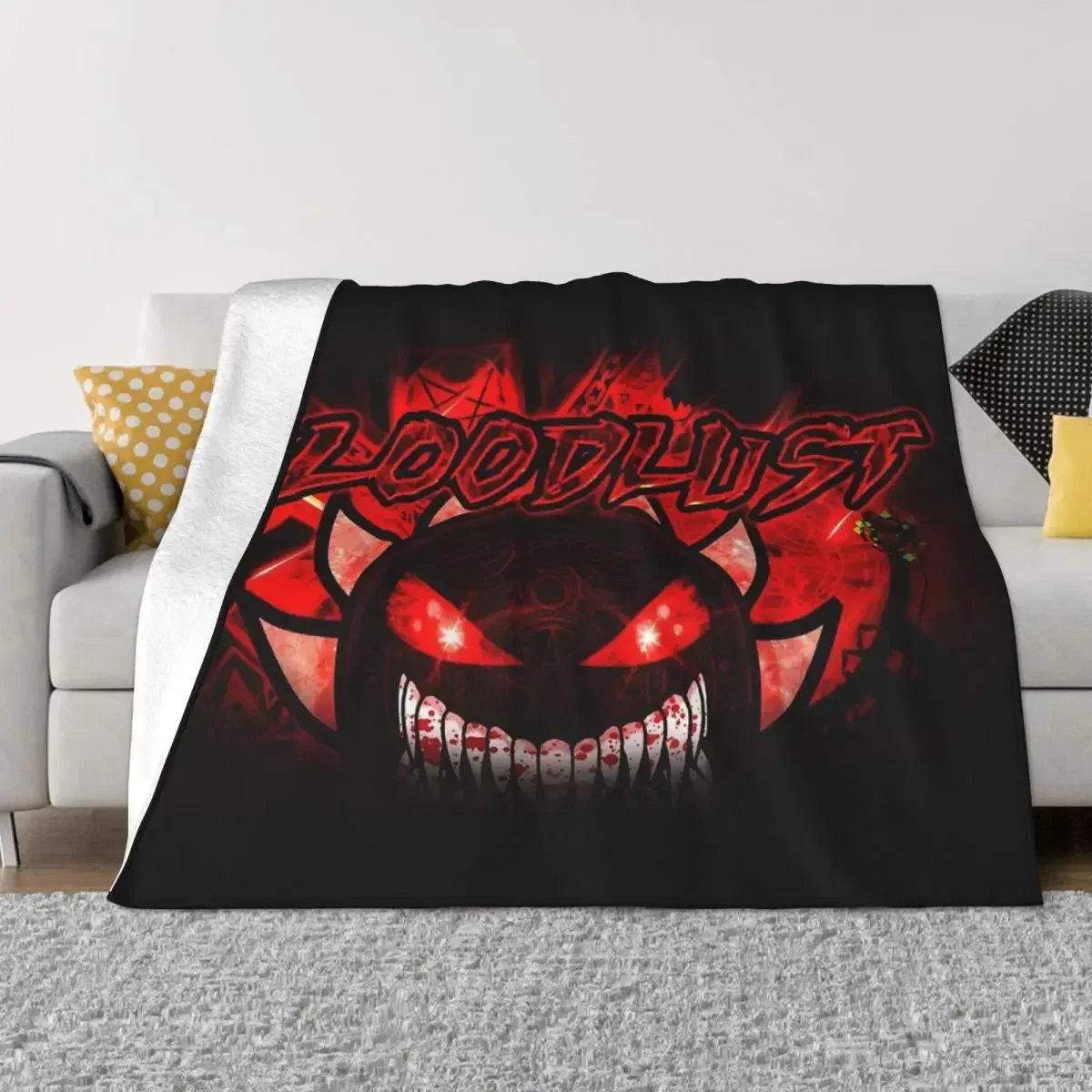 

Angry Dash Geometric Blankets Super Warm Cartoon Anime Flannel Throw Blanket Multifunctional for Bed Comforter